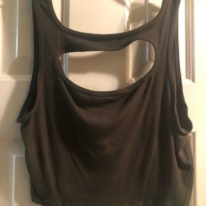 Lululemon crop top, hunter dark green, size 10 worn once